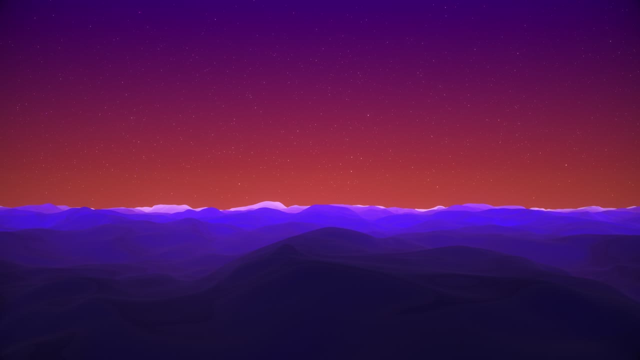 Low Flying Over Wave Seascape Under Stay Sunset Sky Background Loop