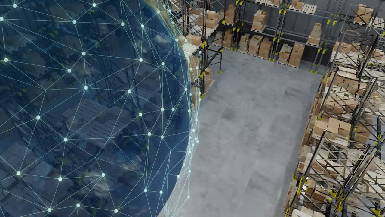 animación del globo de conexiones sobre el almacén