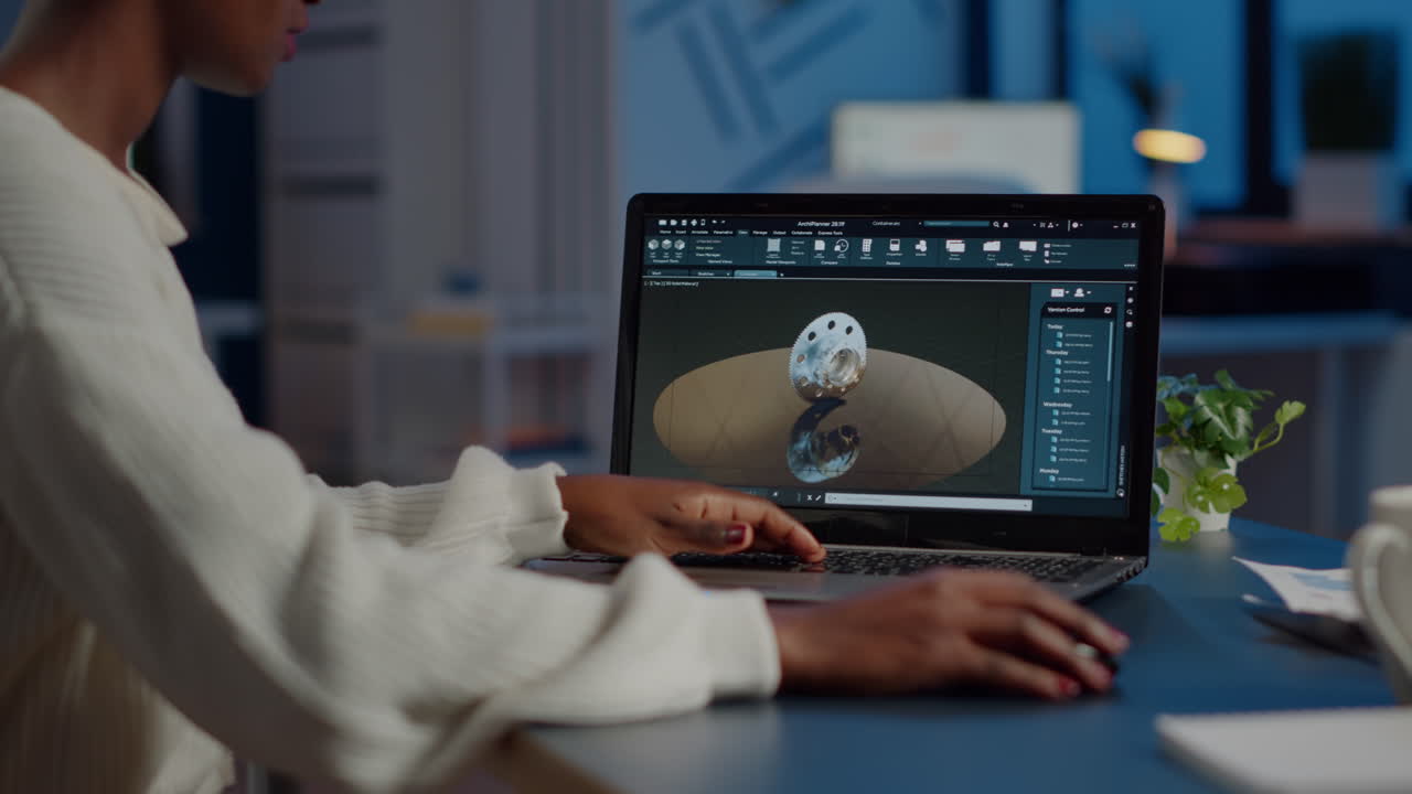 Tired african designer engineer analyzing new prototype