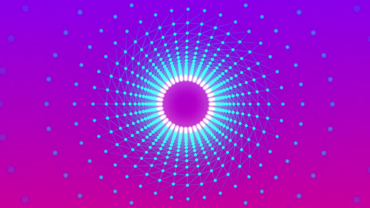 punti circolari astratti tunnel movimento sfondo 4k