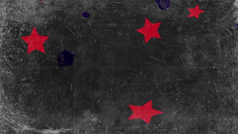 Random-red-stars-with-noise-on-black-hipster-texture