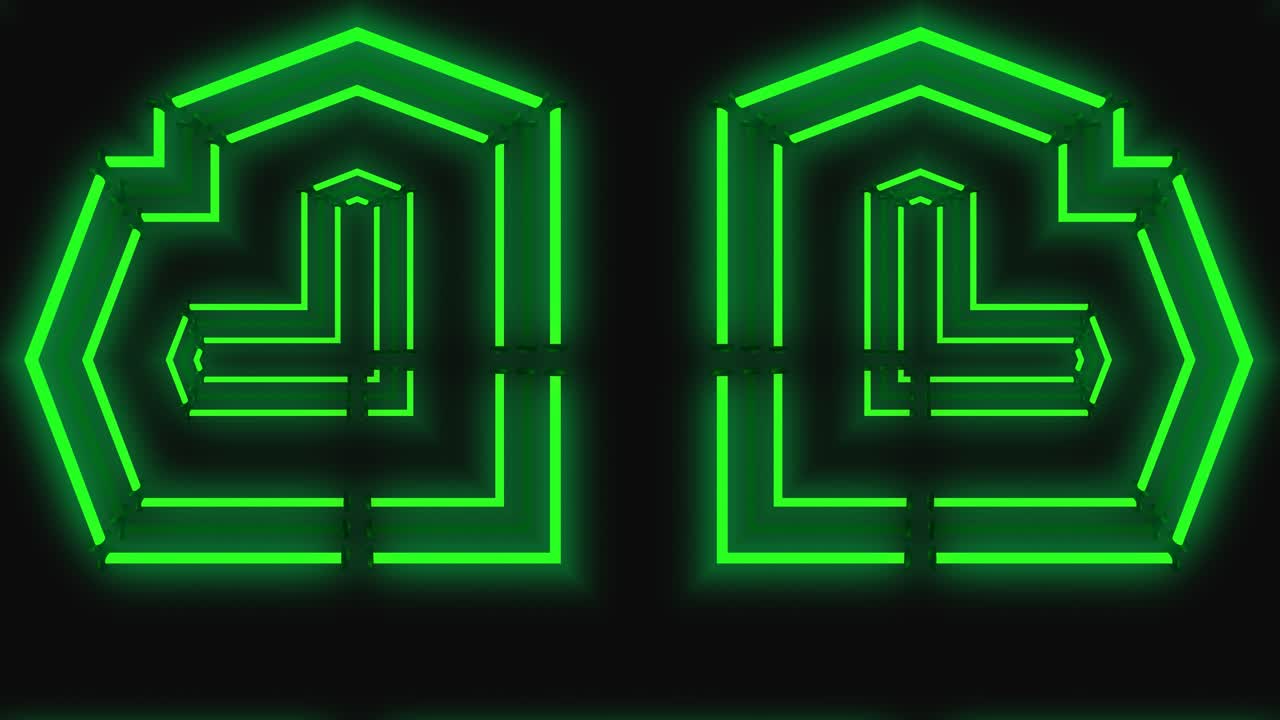 Neon Green Geometric Shapes