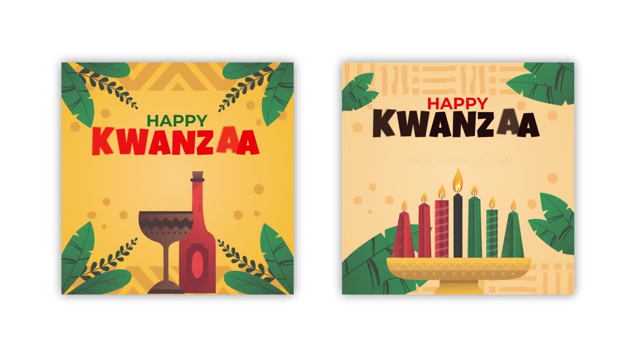 Kwanzaa Holiday Celebration Illustrations