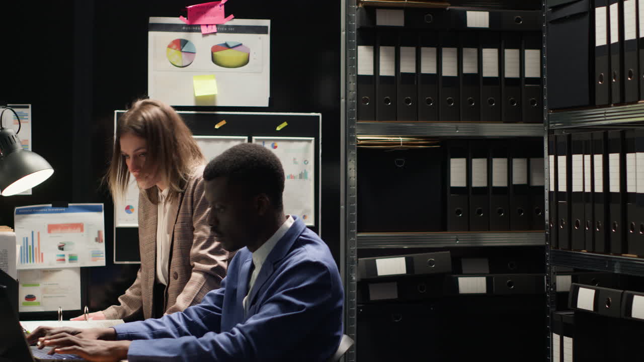 Office with Organized Files and Business Team