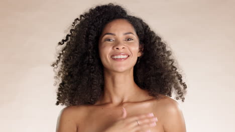 Face,-skincare-and-black-woman-with-body-care