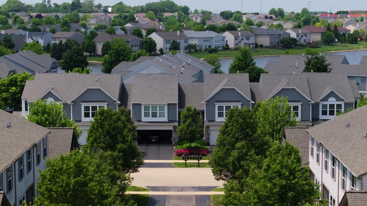 Aerial View of a Suburban Neighborhood