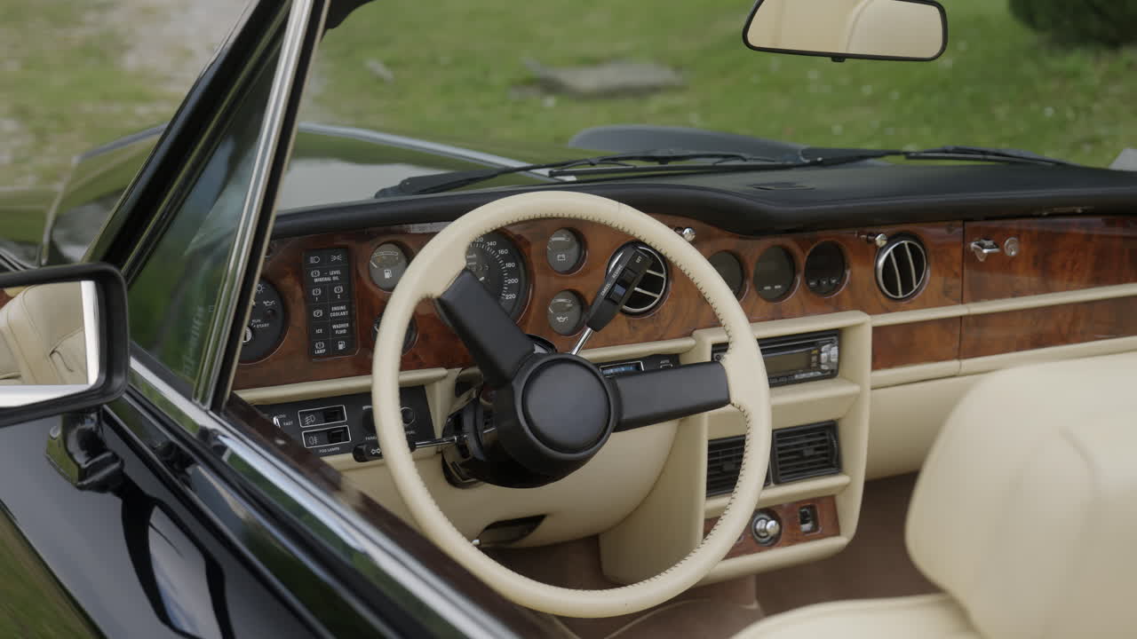 Luxury Classic Convertible Car Interior