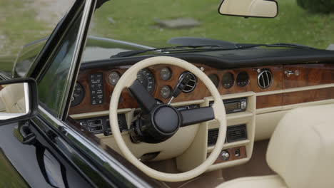 luxury classic convertible car interior