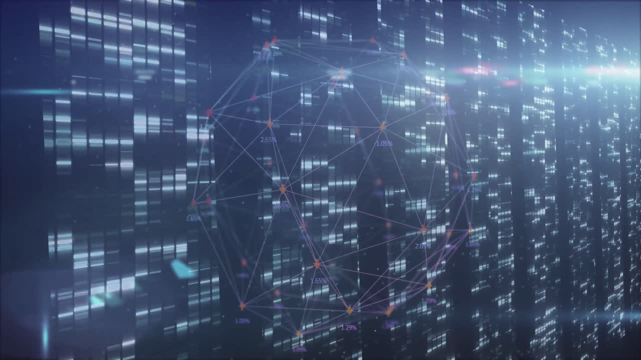 Animation of shapes over light spots