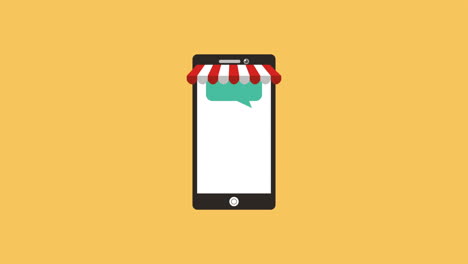 cyber monday animation with smartphone