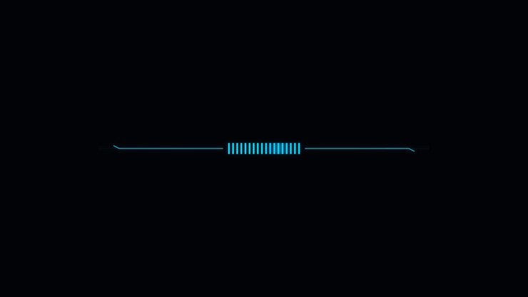 Futuristisk digital indlæsningslinje-grænsefladeanimation