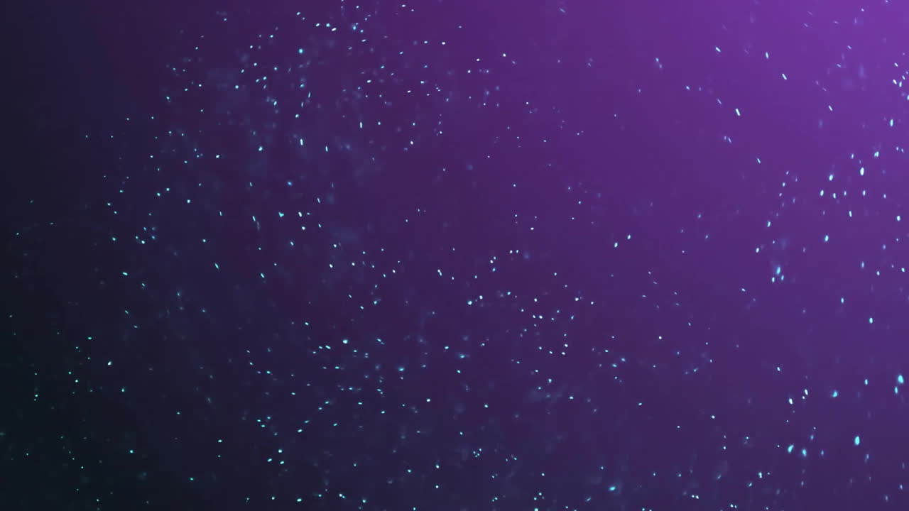 Animación de puntos de luz en fondo morado