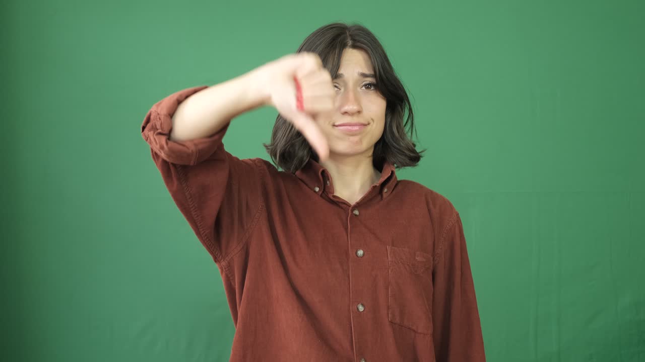 소녀 부정적인 기호