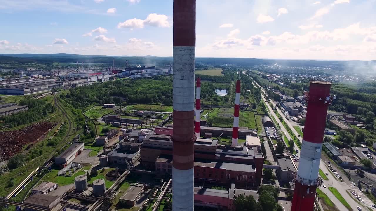 воздушный вид промышленной зоны