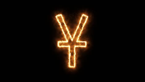 yen symbol of burning flame. japanese yen symbol made from fire flame. flaming burn font or bonfire alphabet text with sizzling fiery shining heat effect. 3d rendering.