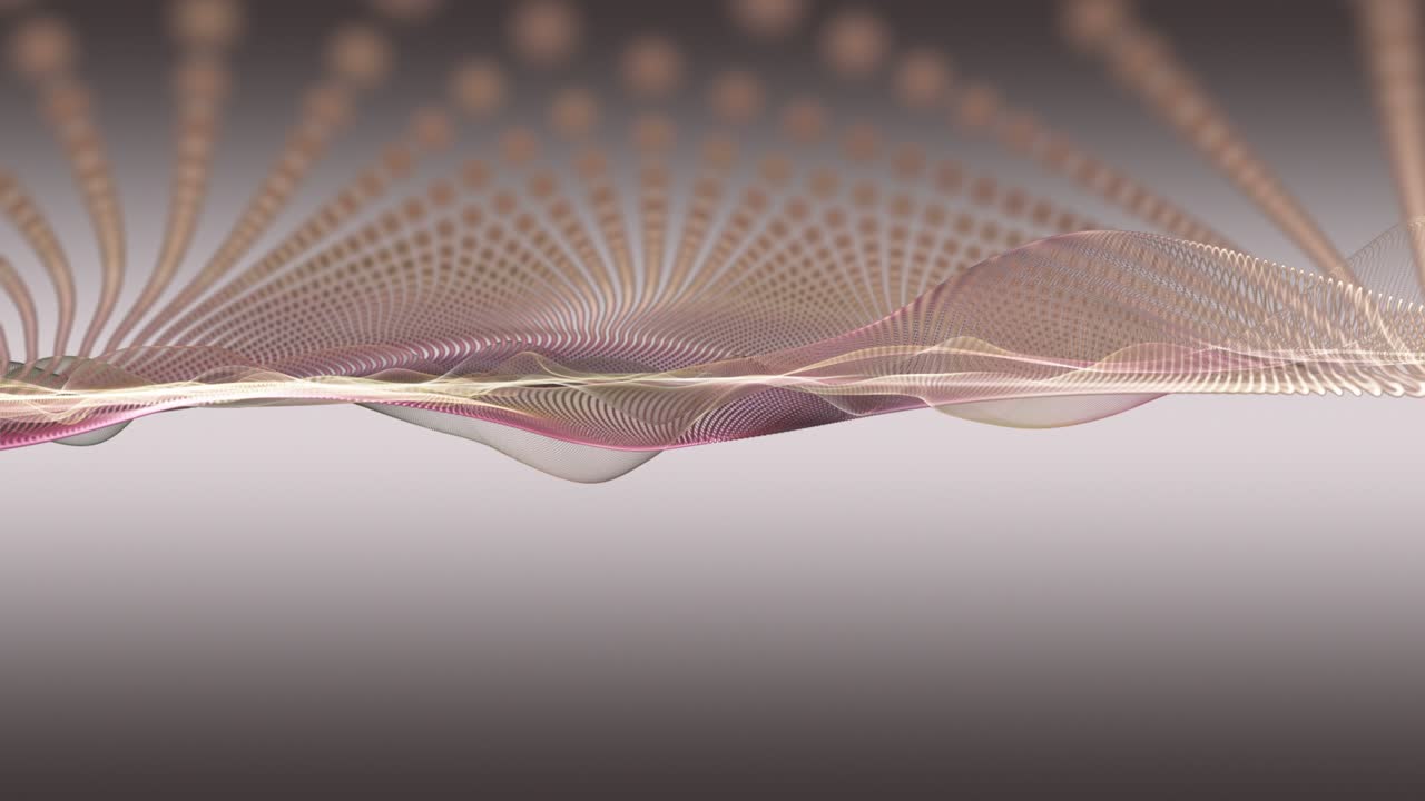 천천히 움직이는 입자 파동 물체와 텍스트를위한 공간, 4096x2304 루프 4k