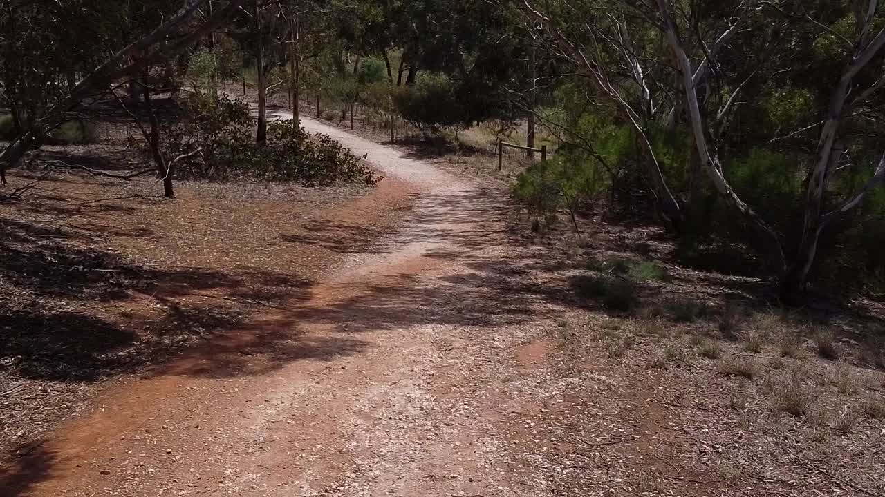 Walking on the hiking trail through Clonlea Park in Gawler - wide rolling