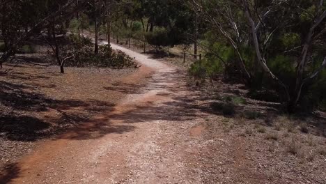 walking on the hiking trail through clonlea park in gawler - wide rolling