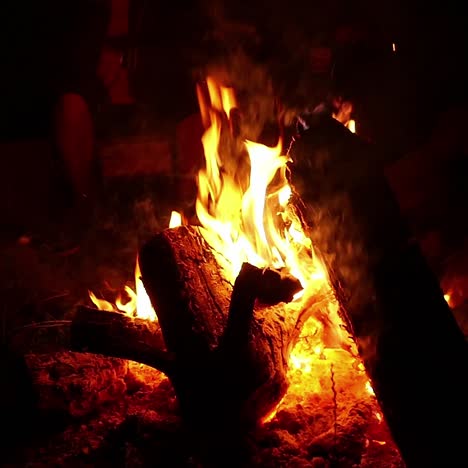 midnight bonfire or campfire