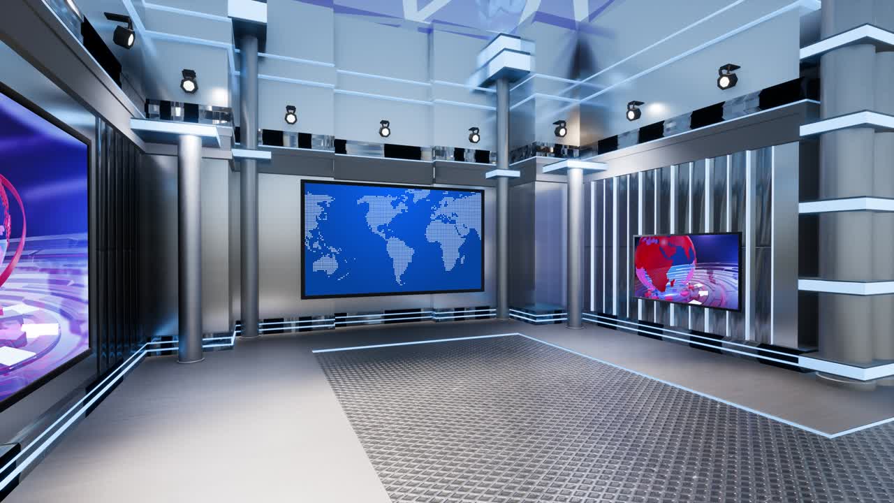 3D 가상 TV 스튜디오 뉴스