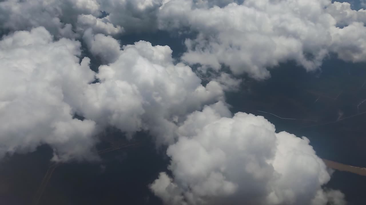 view of the white cloud airplane cabin ultra HD