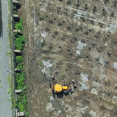 machinery on construction site