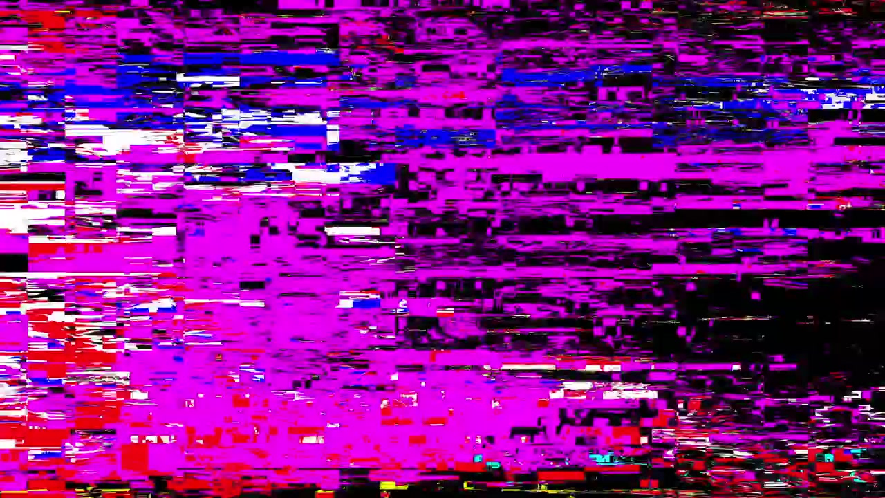 Digital Glitch Effect with Colorful Static Interference