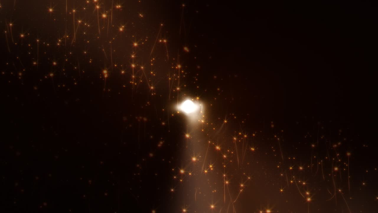 el centro del bucle abstracto las llamaradas ópticas la luz se mueve y gira los rayos de luz brillan con las partículas los senderos fluyen la animación. las llamaradas la animación brillante. el efecto de llamarada de la lente óptica. la estrella parpadeante del centro las luces del sol las llamaradas de las lentes ópticas brillantes.