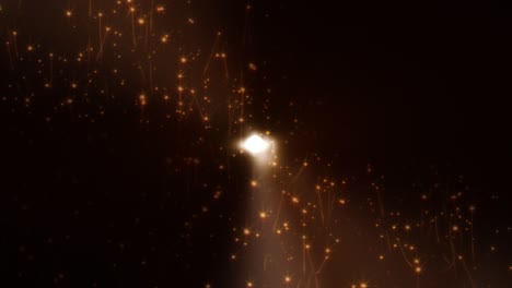 el centro del bucle abstracto las llamaradas ópticas la luz se mueve y gira los rayos de luz brillan con las partículas los senderos fluyen la animación. las llamaradas la animación brillante. el efecto de llamarada de la lente óptica. la estrella parpadeante del centro las luces del sol las llamaradas de las lentes ópticas brillantes.