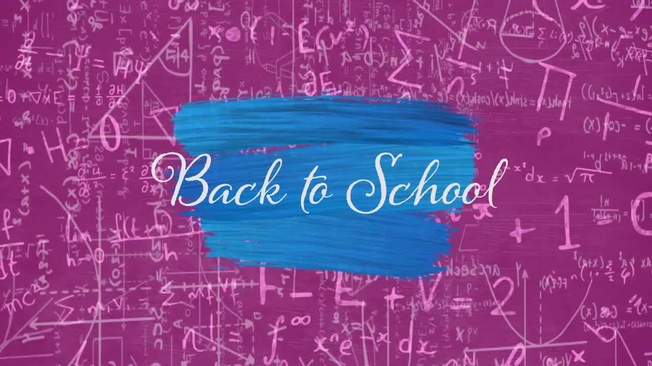 수학 방정식에 대한 학교 복귀 교과서의 애니메이션