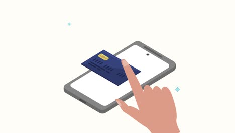 tecnología de dispositivos inteligentes que tocan con la mano