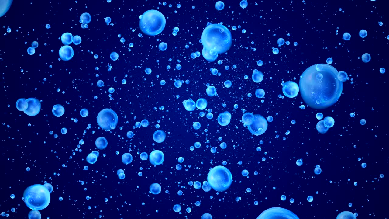 burbujas de aire de movimiento submarino