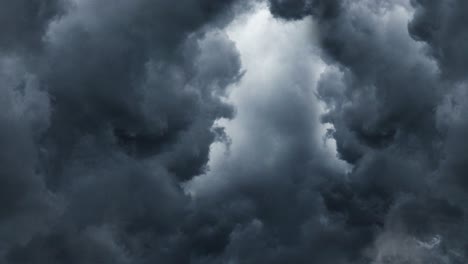 thick dark clouds of cumulonimbus moved and lightning bolted across the sky