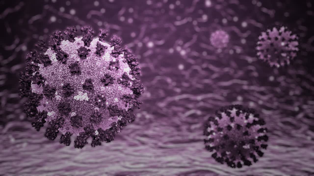 animación 3d realista del coronavirus 2019-ncov wuhan. sars-cov-2 conocido como 2019-ncov, covid-19. bucle sin costuras.