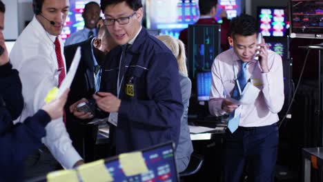 stock market finance trader buying shares