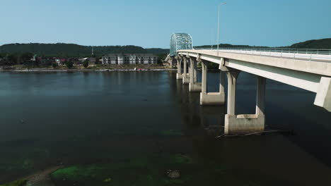 Sensational-aerial-shot-of-Truss-bridge-of-Wabasha–Nelson,-Mississippi-River