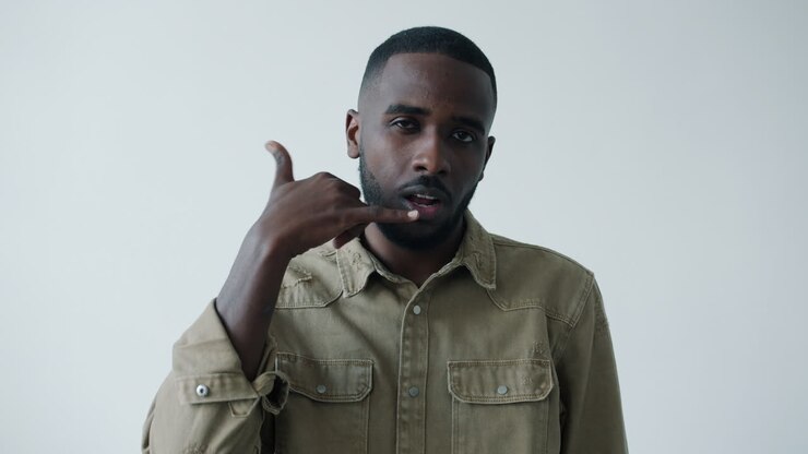 Man in Beige Shirt