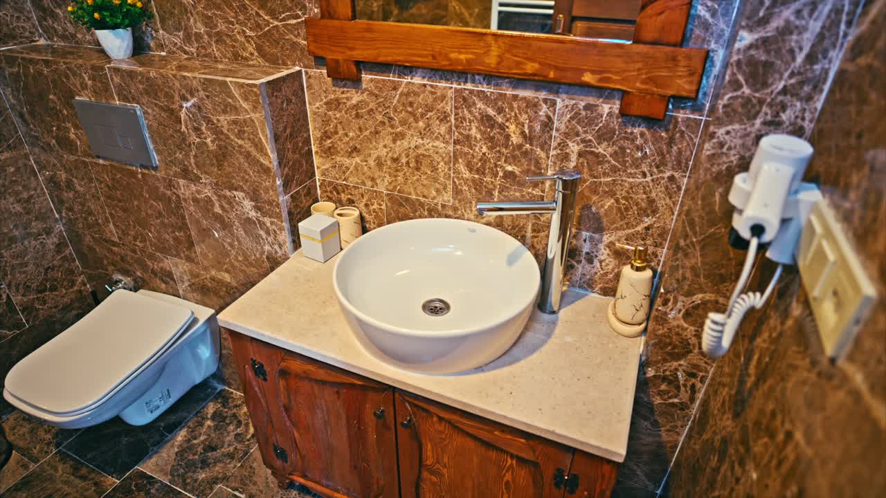 Modern empty bathroom interior . 4k