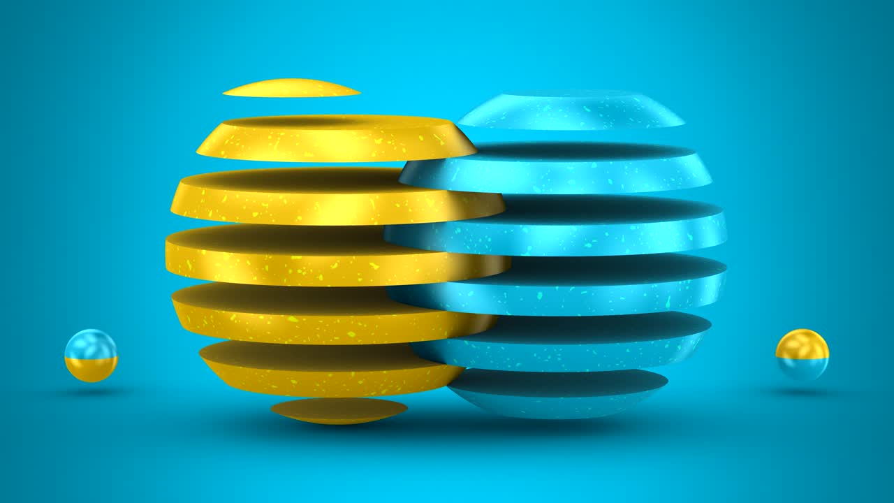 la esfera cortada gira