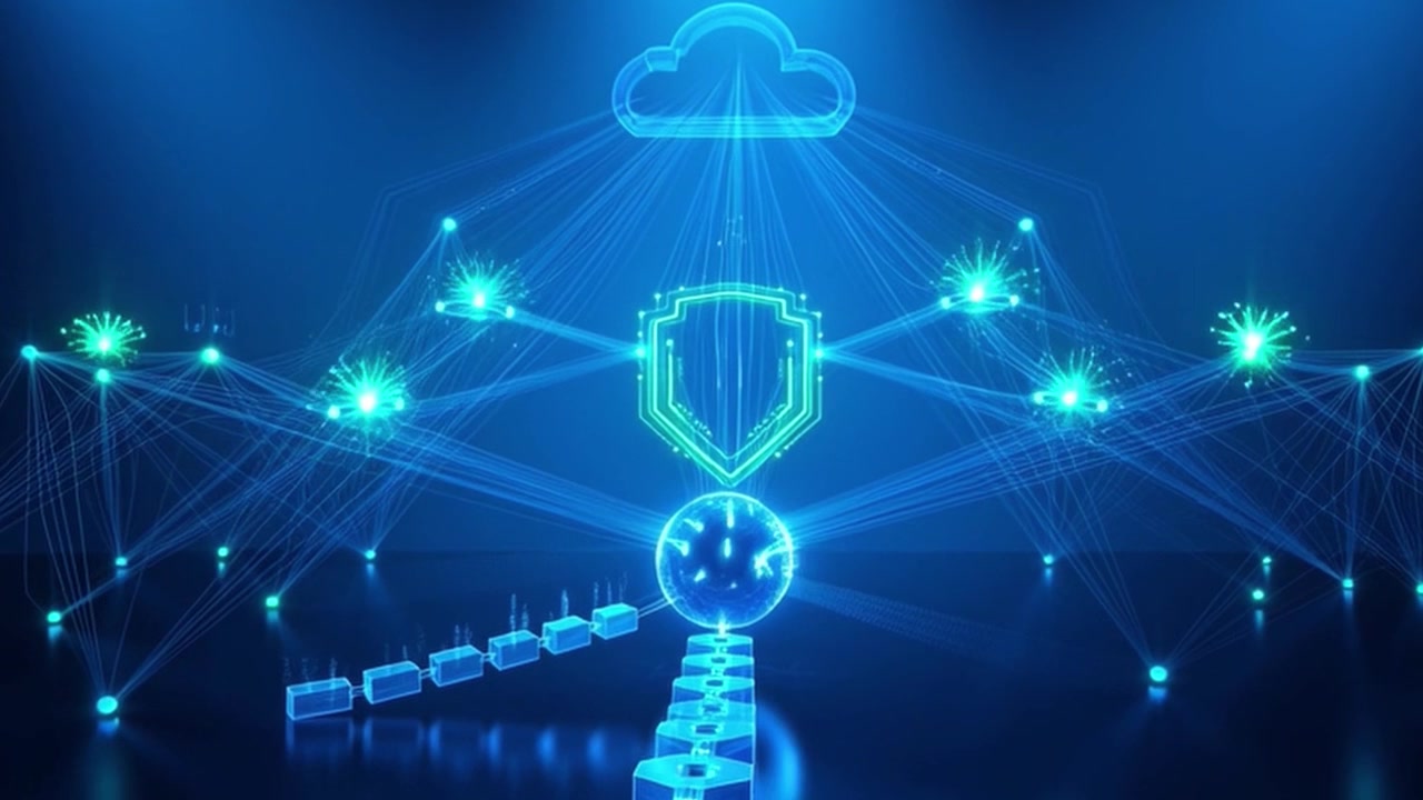 Digital Cloud Security and Network Data Protection Concept