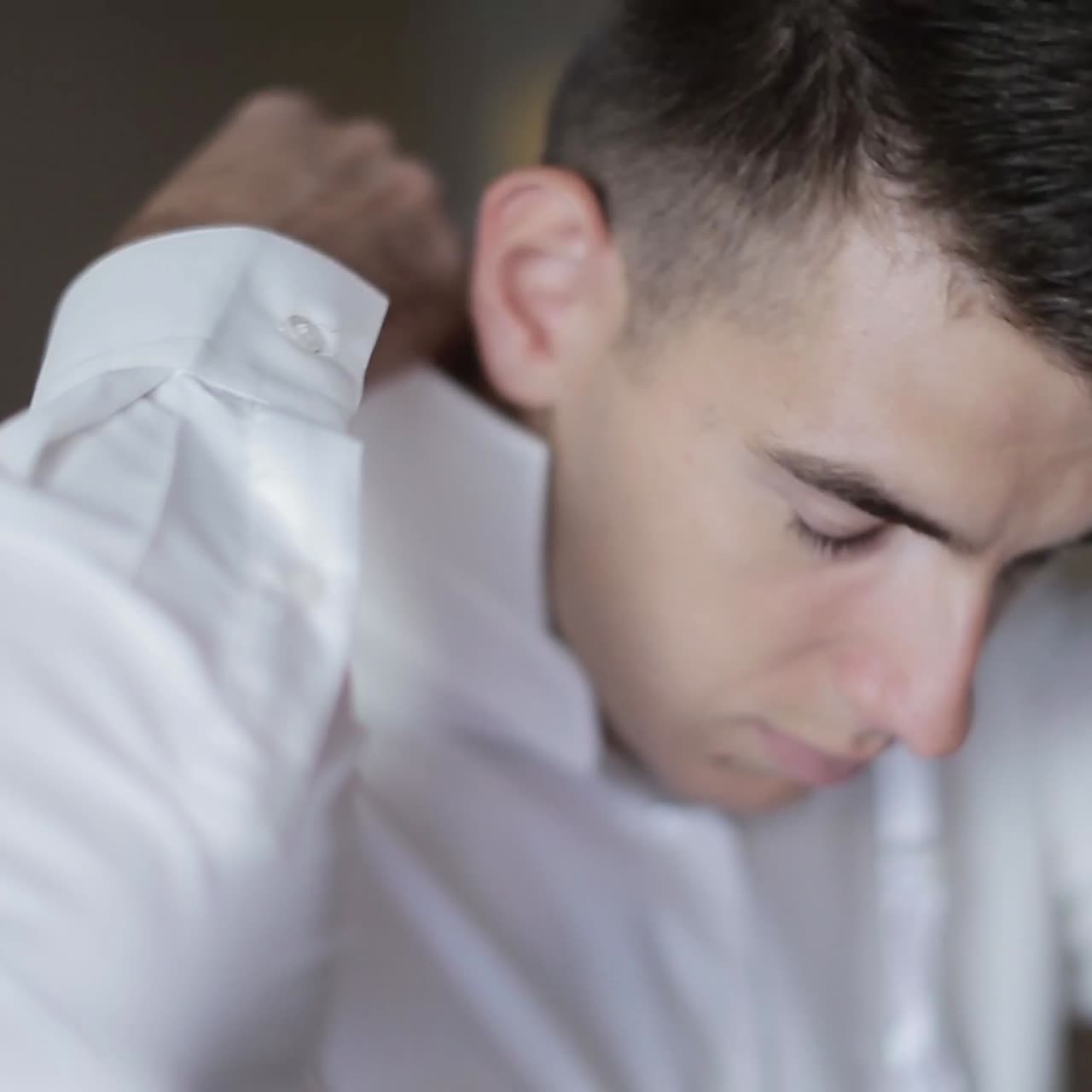 Groom Getting Ready In The Morning