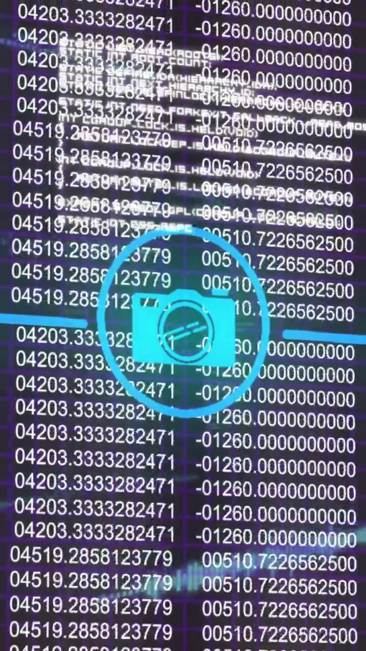 Binary code and data processing animation over digital network symbols