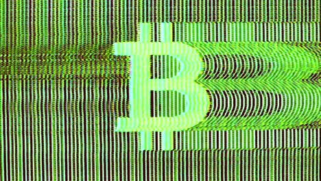 bitcoin btc glitch analog noise texture pattern. animation