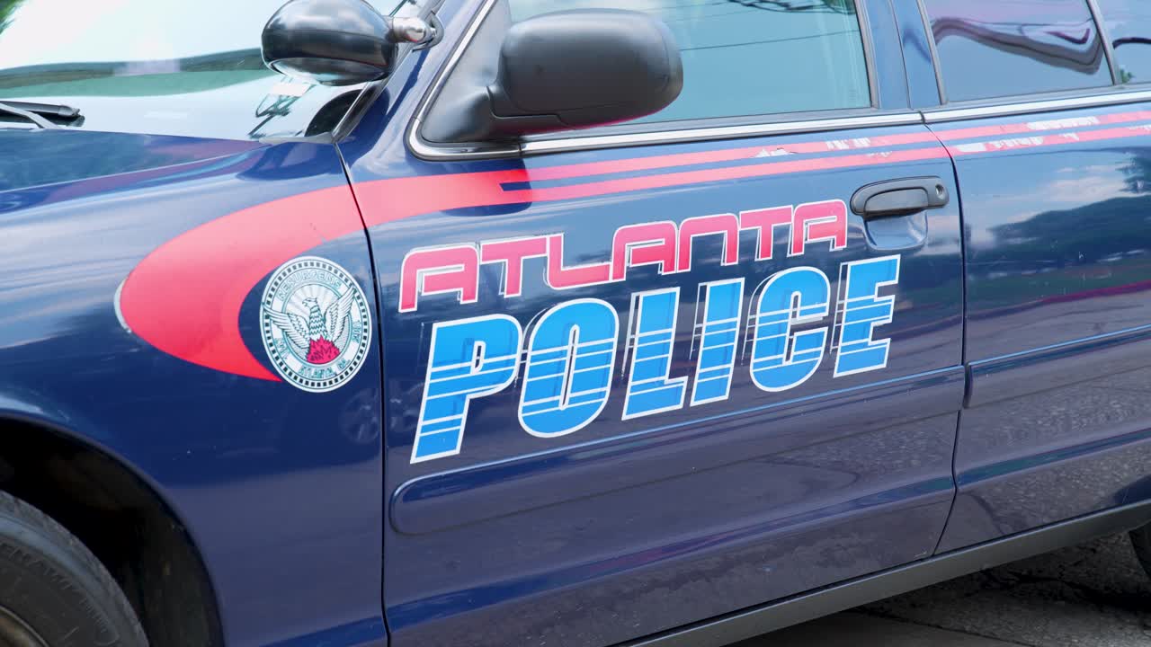 애틀랜타 경찰 크루저의 클로즈업