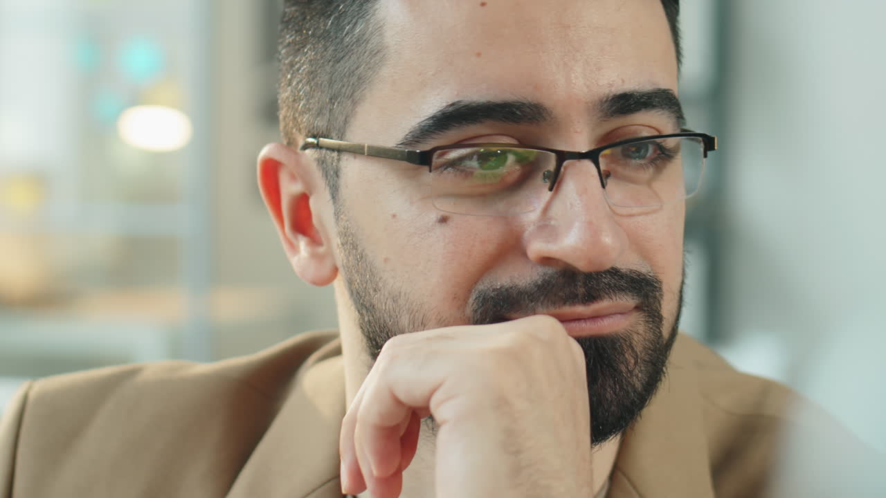Time Lapse of Businessman Using Computer during Workday in Office