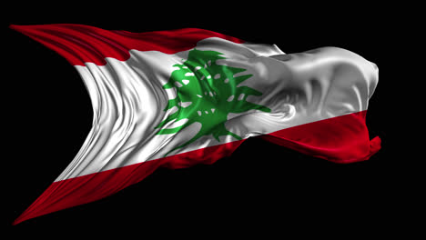 waving lebanese flag