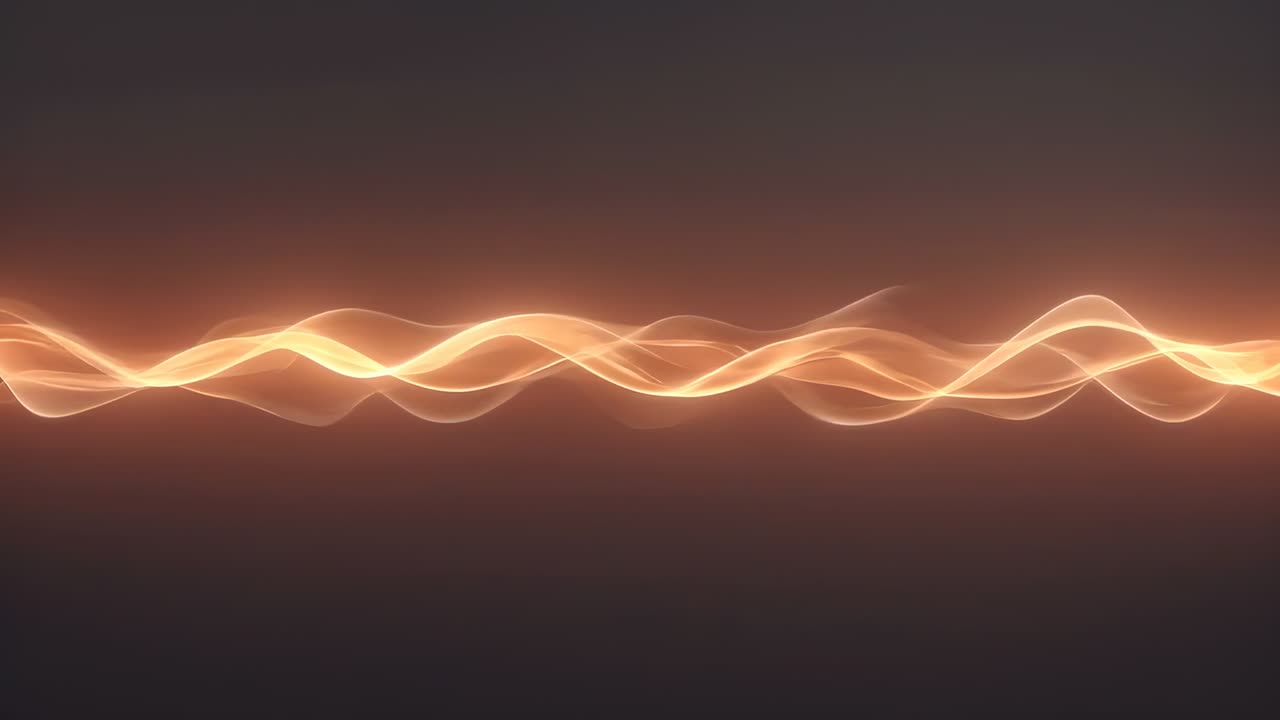 Opening phase shift causing crests to cross, undulating orange-gold ribbons glowing on center band