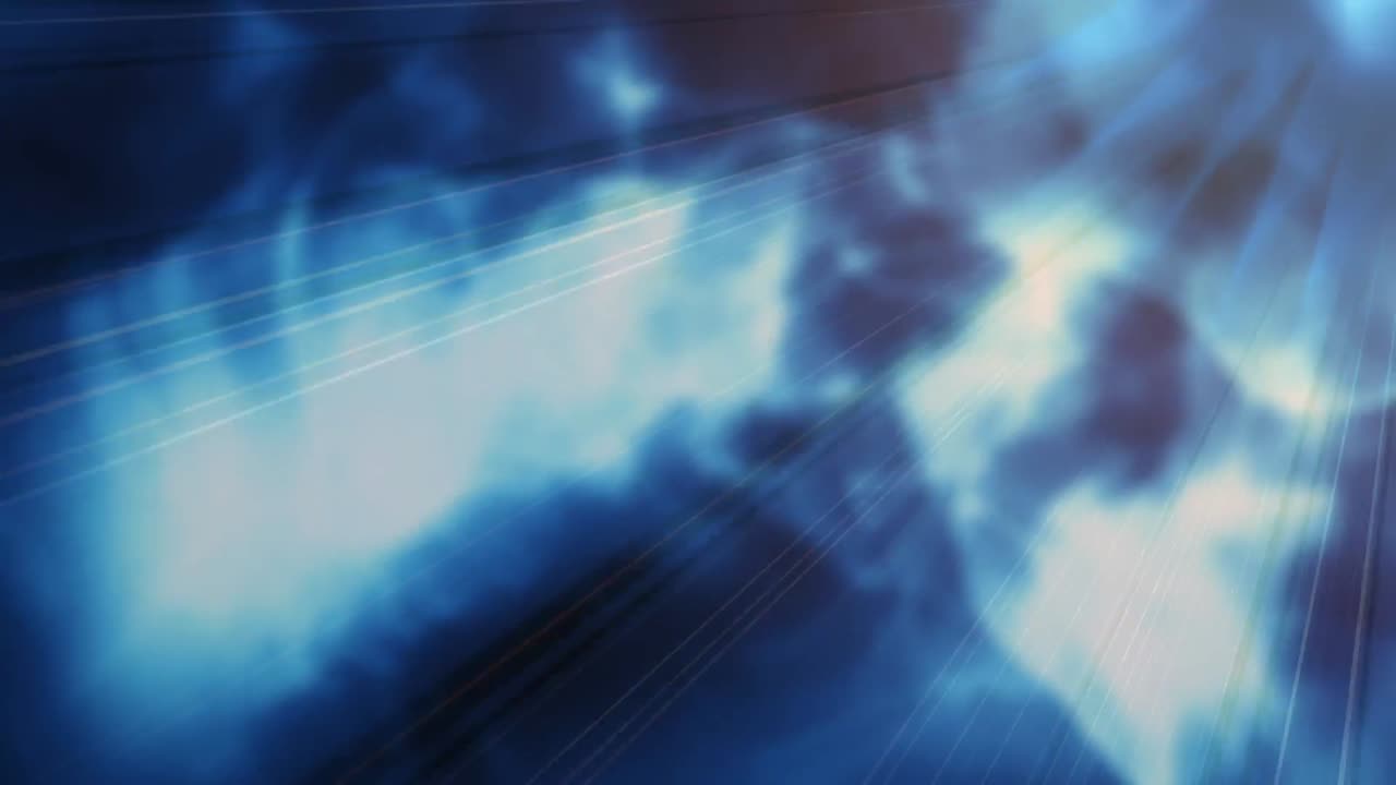 animación de puntos de luz sobre senderos de luz