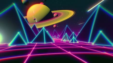 retro futuristic space adventure
