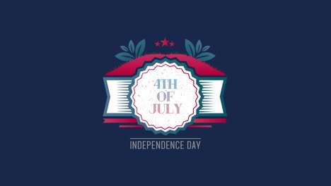 4 de julio, día de la independencia texto en la pancarta
